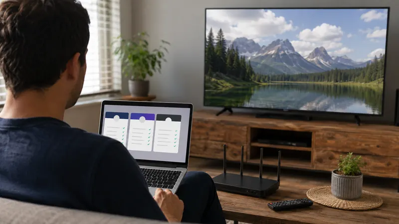 Comparing two IPTV provider websites side by side