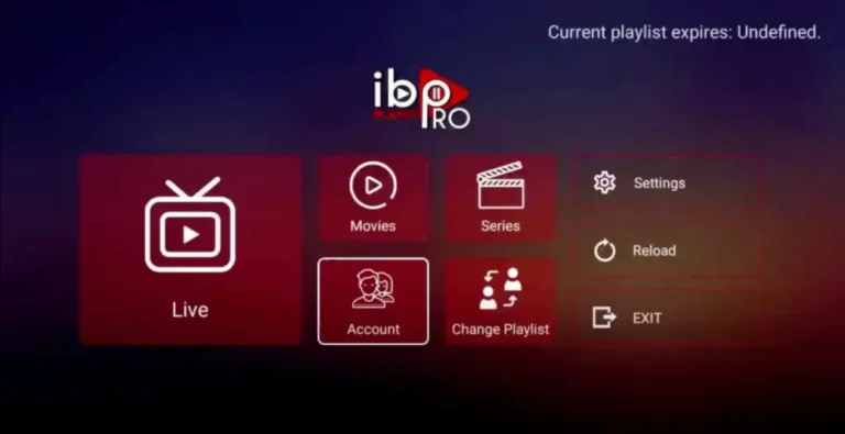 IBO Player MAC address and device key screen