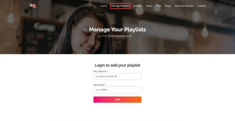 Adding a Kemo IPTV playlist in the IBO Player portal