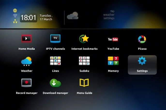 MAG box settings used to locate the device MAC address