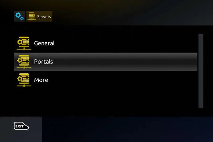 Entering the Kemo IPTV portal URL on a MAG box