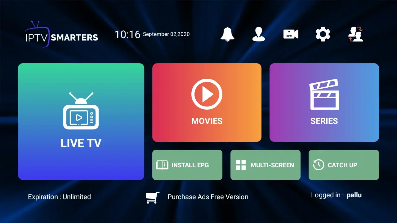 Entering Kemo IPTV login details on Smart TV